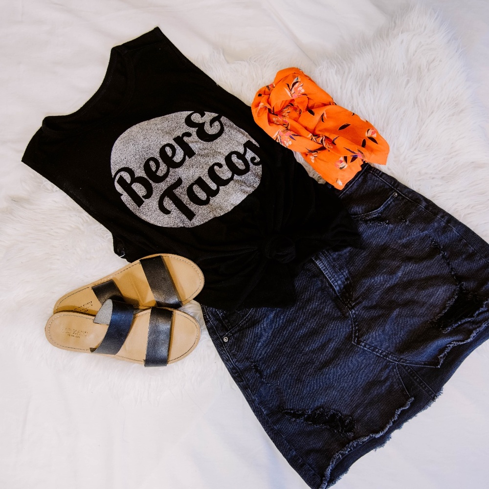 Beer & Tacos Tank Shirt | Size Medium